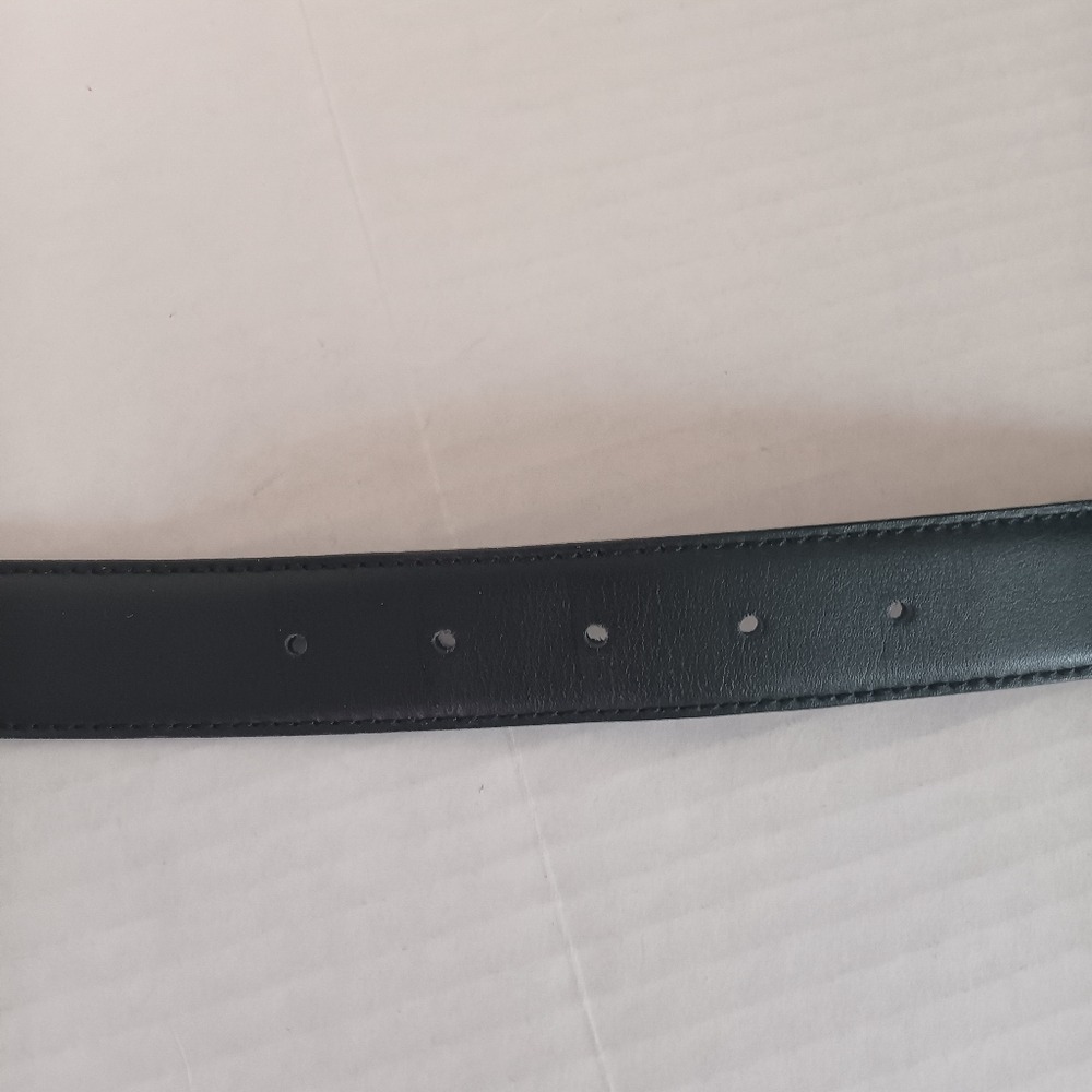 Ermenegildo Zegna Belt Men 38 Black Brown Reversible Leather Silver Buckle Italy - Picture 5 of 5